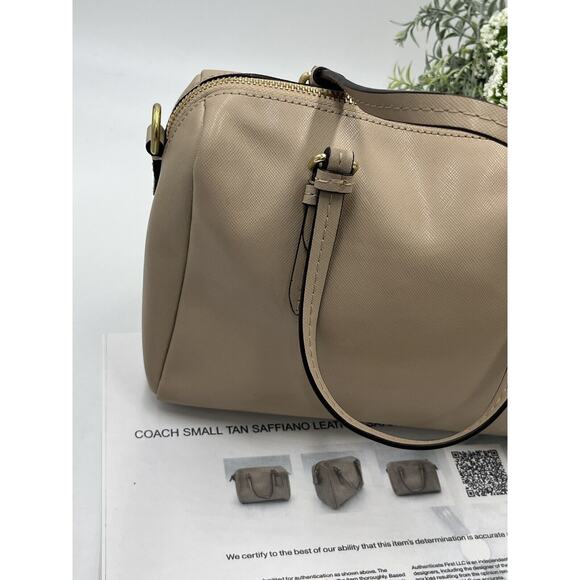 Coach F50430 Authenticated Bennett Mini Satchel,‎ Beige Sand Top Handle Bag - Picture 9 of 15